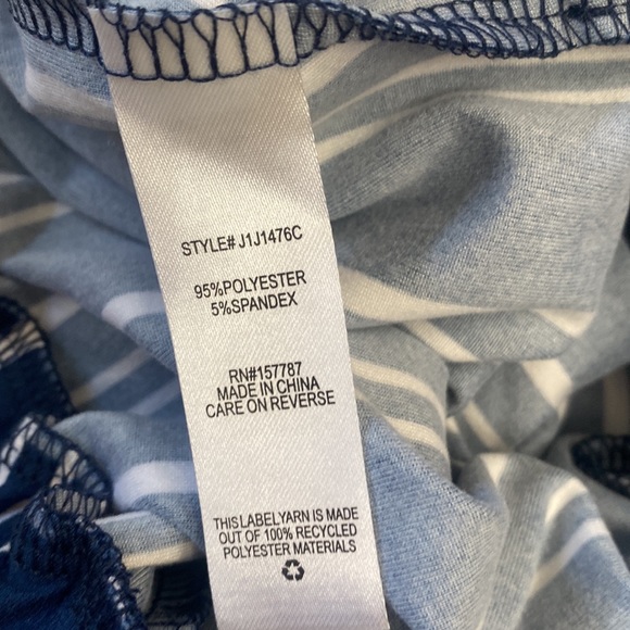 (A5) Jolie & Joy Striped Paper Bag Waist Jumpsuit - Navy, Size XL, NWT - Picture 9 of 10